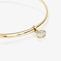 My Store 4 oval bezel diamond choker necklace in 18K yellow gold with a structured torque collar design.