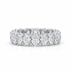 My Store 4 oval-cut diamond eternity wedding band in white gold with shared-prong setting
