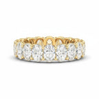 My Store 4 oval-cut diamond eternity wedding band in 18K yellow gold with shared-prong setting