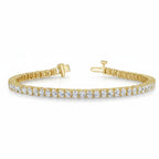 My Store 4 18K solid gold tennis bracelet featuring a continuous row of 8 carat oval lab-grown diamonds.