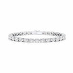 My Store 4 East-West oval cut diamond tennis bracelet in white gold with a secure box clasp and shared-prong setting.