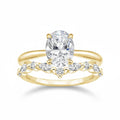 My Store 4 18K solid gold Antoinette ring set featuring an oval-cut lab-grown diamond and marquise accent stones.