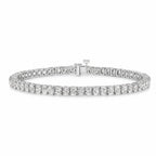 My Store 4 18K solid gold tennis bracelet featuring 8 carats of oval lab-grown diamonds in a continuous setting.