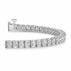 My Store 4 18K solid gold tennis bracelet featuring 8 carats of oval lab-grown diamonds in a secure clasp setting.