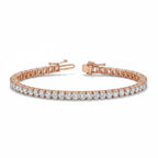 My Store 4 18K solid gold tennis bracelet featuring 8 carats of oval lab-grown diamonds in a continuous setting.