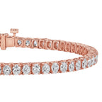 My Store 4 18K solid gold tennis bracelet featuring a continuous row of 8 carat oval lab-grown diamonds.
