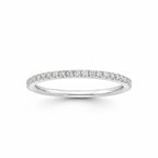 My Store 4 micro-pavé wedding band in white gold with round brilliant diamonds set along the band
