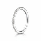 My Store 4 micro-pavé wedding band in white gold with round brilliant diamonds along the shank.