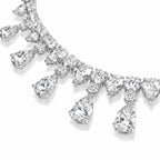 My Store 4 Vivienne diamond tennis necklace featuring round brilliant diamonds and cascading pear-cut diamond drops.