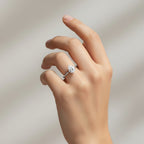 My Store 4 pear cut solitaire engagement ring with a brilliant teardrop diamond on a polished white gold band