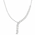 My Store 4 double strand lariat bridal necklace featuring brilliant pear-cut diamonds set in polished white gold.