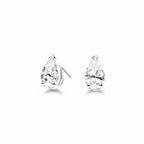 My Store 4 18K solid gold stud earrings featuring 2 carat pear-cut lab-grown diamonds with exceptional brilliance.