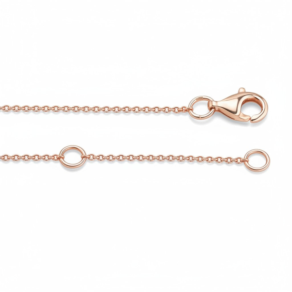 My Store 4 rose gold fine cable chain necklace with lobster claw clasp and adjustable jump rings