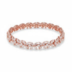 My Store 4 Bloomline rose gold floral diamond bracelet featuring marquise and round cut diamond flower clusters.