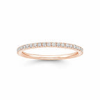 My Store 4 rose gold wedding band featuring a delicate row of French-set micro-pavé round brilliant diamonds.