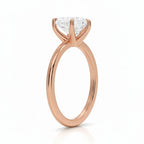 My Store 4 18K rose gold solitaire diamond ring featuring a brilliant cut stone in a classic four-prong setting