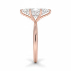 My Store 4 18K rose gold solitaire ring featuring a brilliant lab-grown diamond in a classic prong setting side view