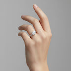 My Store 4 classic round cut solitaire engagement ring with a brilliant diamond on a polished white gold band