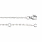 My Store 4 silver cable chain necklace featuring a secure lobster claw clasp and adjustable jump rings