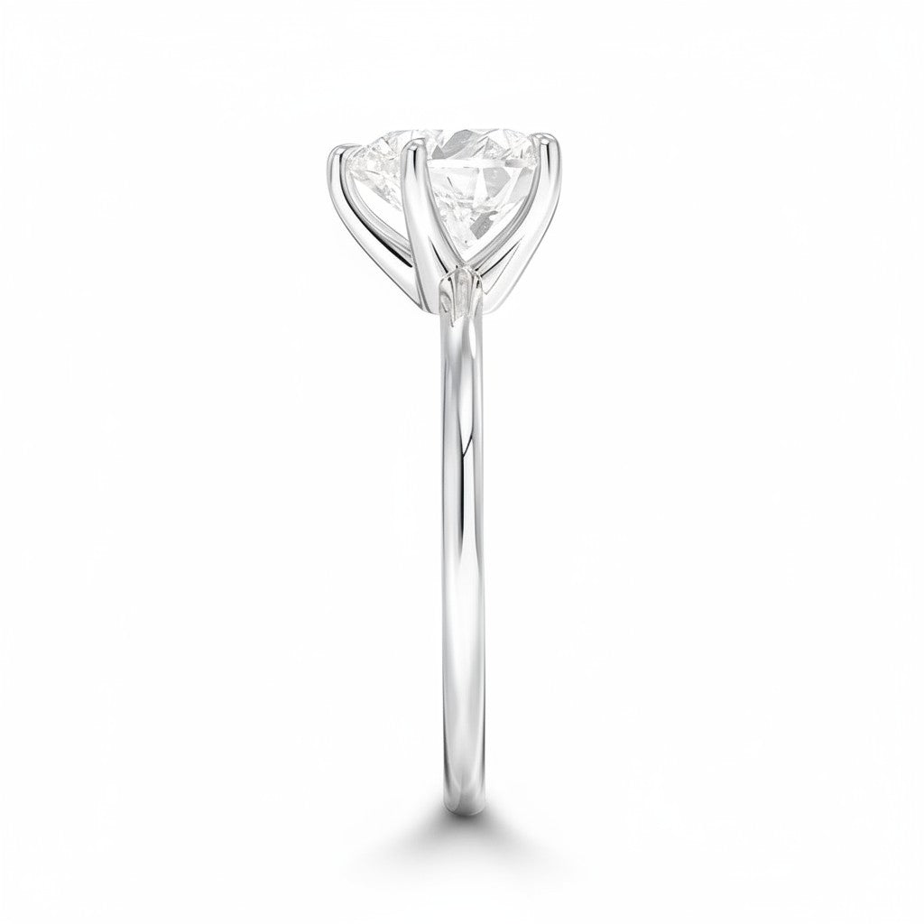 My Store 4 18K solid gold solitaire diamond ring set featuring a brilliant cut diamond in a classic prong setting