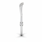 My Store 4 wave graduated diamond bangle in white gold with side hinge and shared-prong round brilliant diamonds
