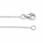 My Store 4 white gold cable chain necklace featuring a secure lobster claw clasp and matching jump ring