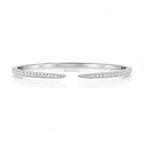 My Store 4 open cuff bangle bracelet in white gold with micro-pavé set diamonds on a clean white background.