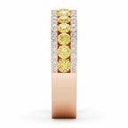 My Store 4 18K solid yellow gold half-eternity band featuring fancy yellow lab-grown diamonds in a 5mm profile.