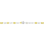 My Store 4 two-tone gold tennis bracelet featuring fancy yellow oval diamonds and multi-shape white diamonds.
