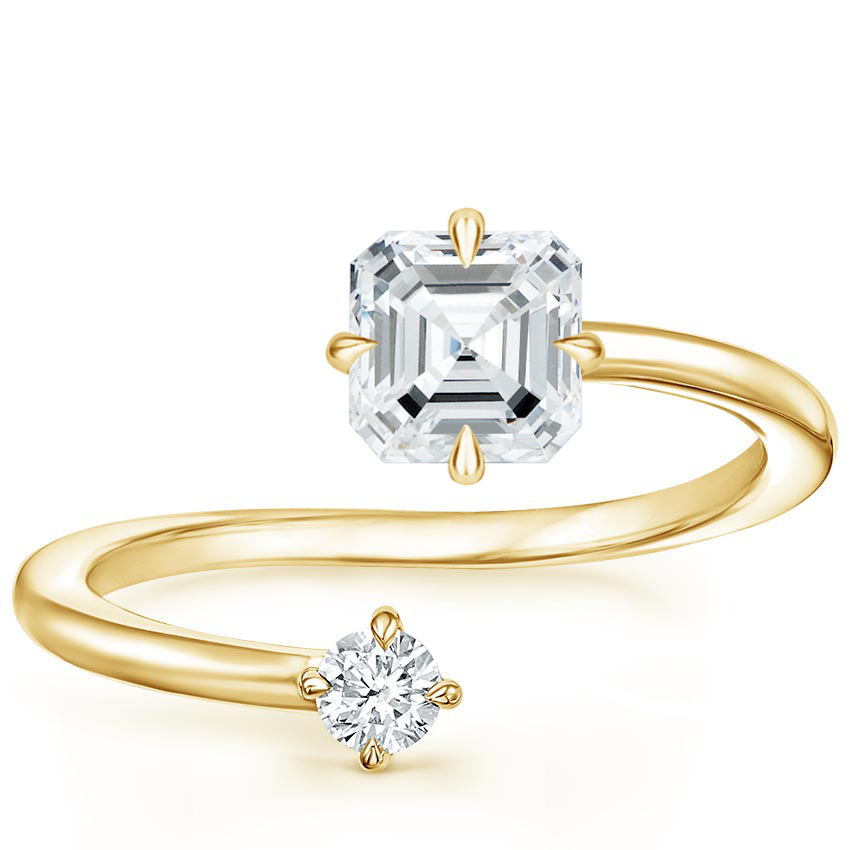 18K Solid Gold 1.3 Carat Dual Solitaire Diamond Ring
