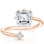 Asscher Rose Gold