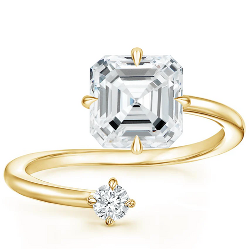Asscher Yellow Gold