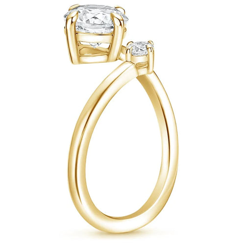 18K Solid Gold 1 Carat Toi et Moi Lab Grown Diamond Engagement Ring