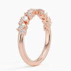Multi-Shape Pear & Round Cluster Diamond Eternity Wedding Band⁠