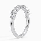 Multi-Shape Pear & Round Cluster Diamond Eternity Wedding Band⁠