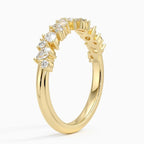 Multi-Shape Pear & Round Cluster Diamond Eternity Wedding Band⁠