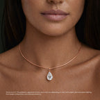 Pear Diamond Omega Choker Necklace⁠