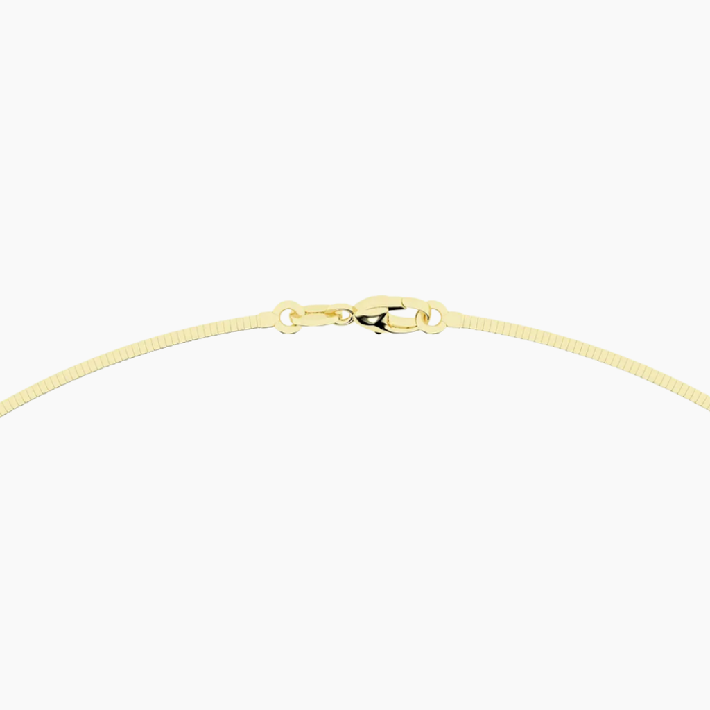 Pear Omega Pendant Lab Diamond Chocker Necklace (15 in.) 18K Gold