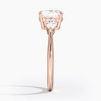 18K Solid Gold Trilogy Setting Diamond Ring