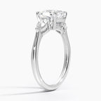 18K Solid Gold Trilogy Setting Diamond Ring