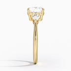 18K Solid Gold Trilogy Setting Diamond Ring