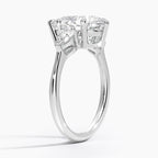 18K Solid Gold Classic Trilogy Lab Grown Diamond Ring