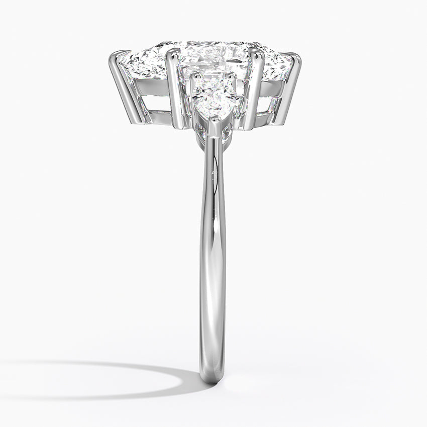 18K Solid Gold Classic Trilogy Lab Grown Diamond Ring