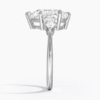 18K Solid Gold Classic Trilogy Lab Grown Diamond Ring