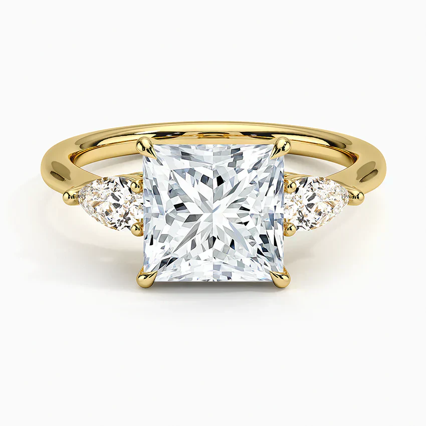 ecomposer-view with diamond shape-princess,ecomposer-size-2-ct,ecomposer-metal type-yellow-gold-18k