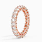 18K Solid Gold Oval Lab Diamond Wedding Band