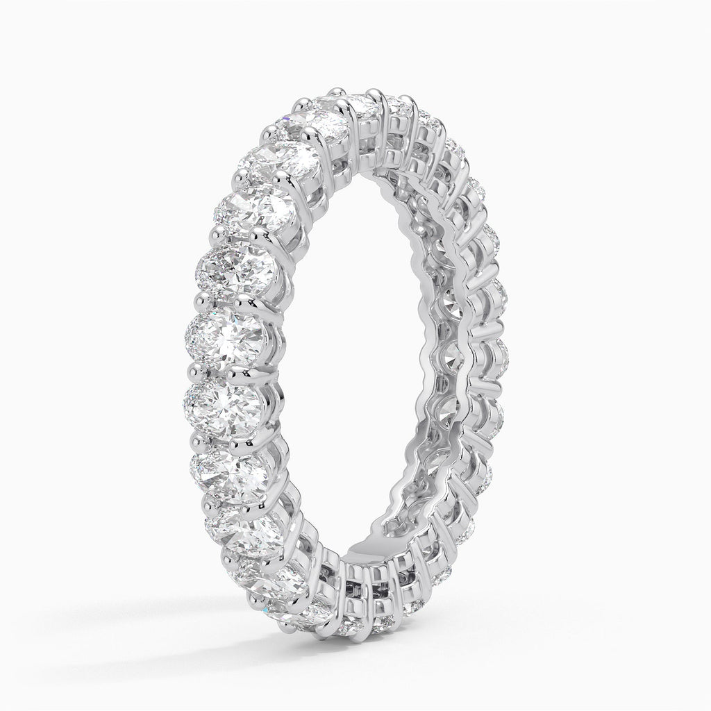 Eternity Lab Grown Diamond Band Ring 18K Gold  - Oval