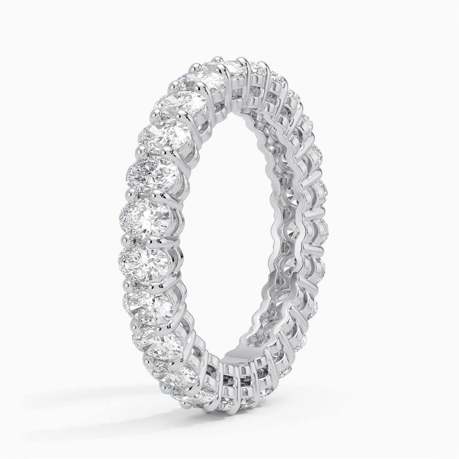 Eternity Lab Grown Diamond Band Ring 18K Gold  - Oval