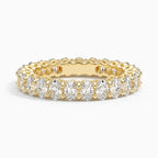 18K Solid Gold Oval Lab Diamond Wedding Band