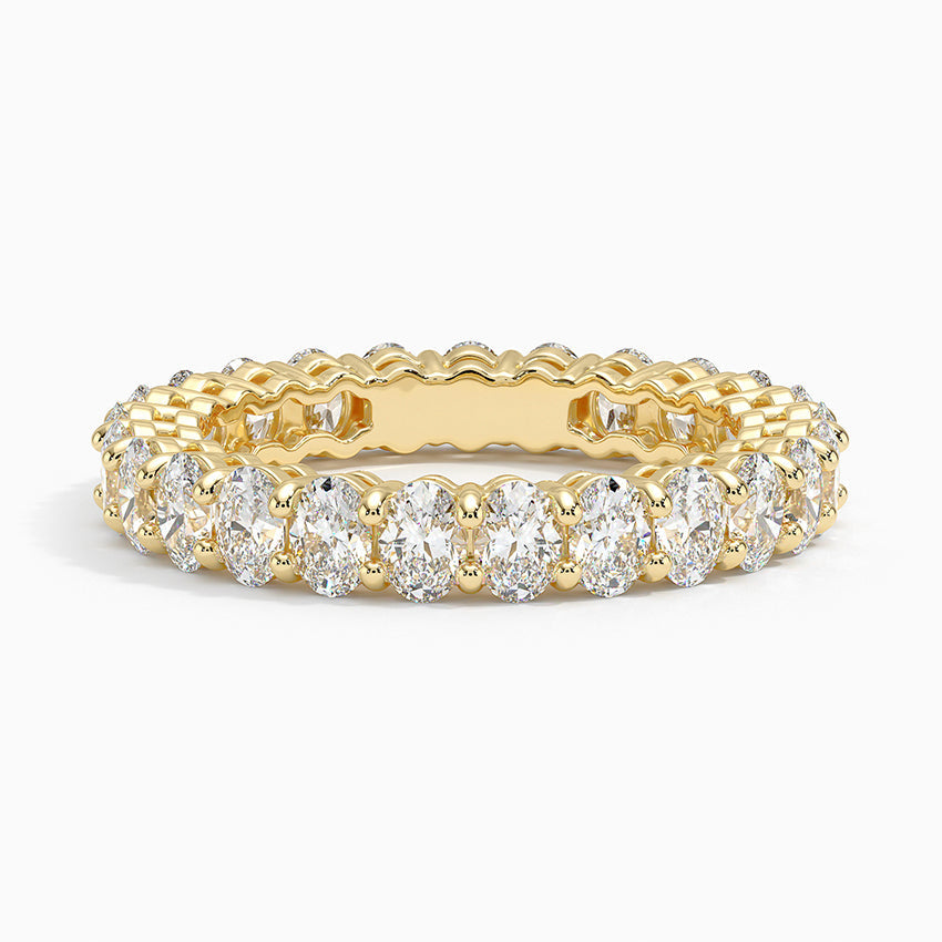 Eternity Lab Grown Diamond Band Ring 18K Gold  - Oval